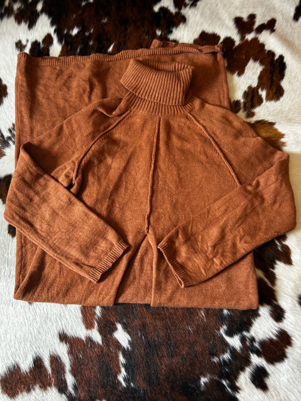 🌷Rust Orange Knit Sweater